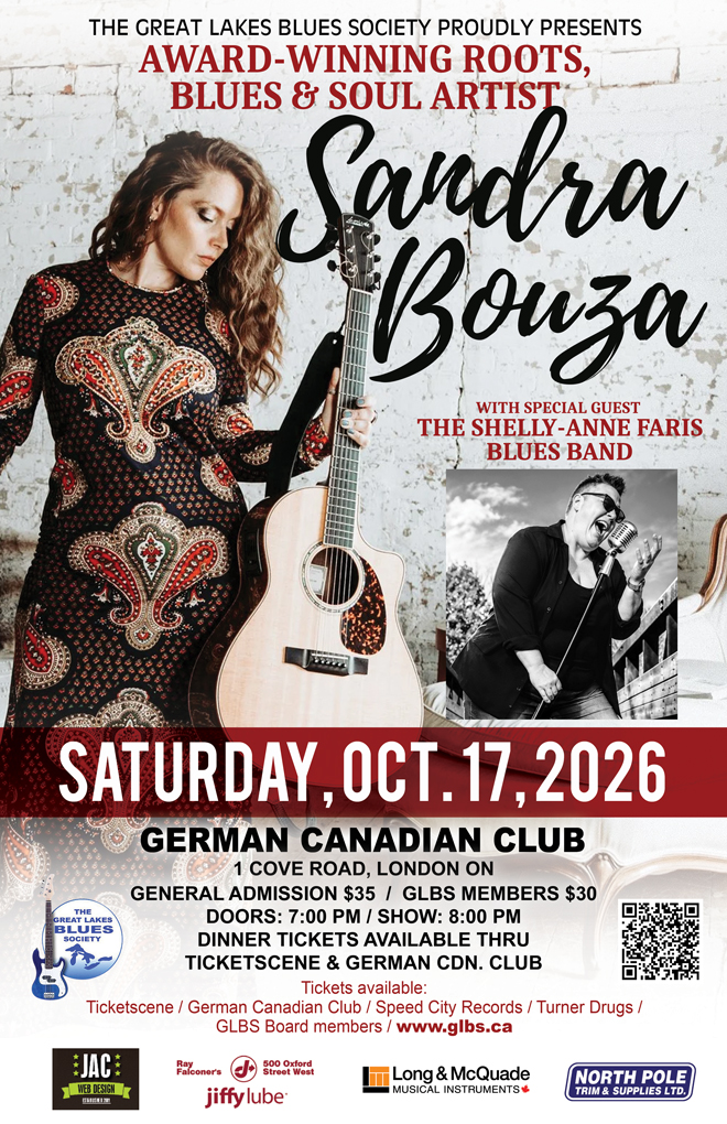Sandra Bouza wsg Shelly-Anne Faris Blues Band